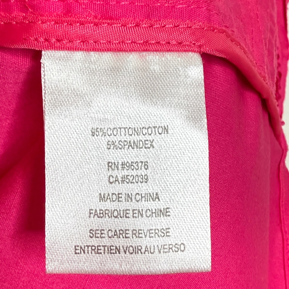Samuel Dong Rosette Appliquéd Design Double Zip Top Pink NWT - Picture 6 of 9